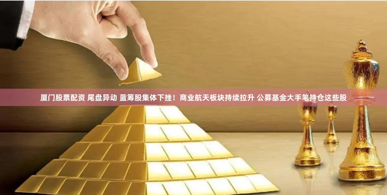 厦门股票配资 尾盘异动 蓝筹股集体下挫！商业航天板块持续拉升 公募基金大手笔持仓这些股