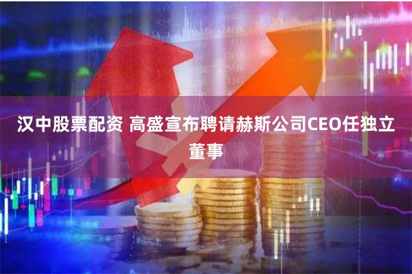 汉中股票配资 高盛宣布聘请赫斯公司CEO任独立董事